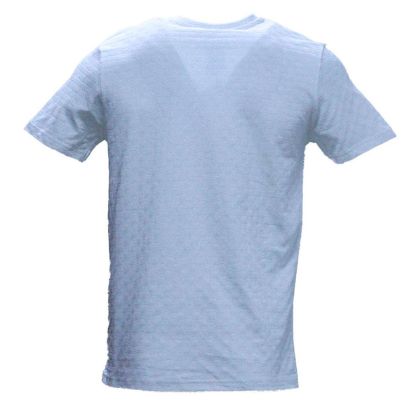 White Jacquard T Shirt With Motive Print White Nawao.com