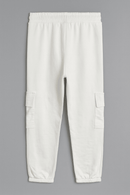 White Jogger With Cargo Pocket Nawao.com