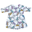 White Kitty Aop Dress Nawao.com