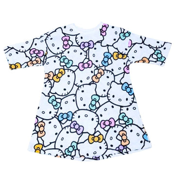 White Kitty Aop Dress Nawao.com