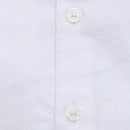 White Knit Collar Short Sleeve Oxford Shirt Nawao.com