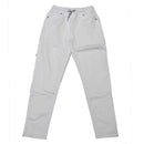 White Knit Denim Jeans Nawao.com