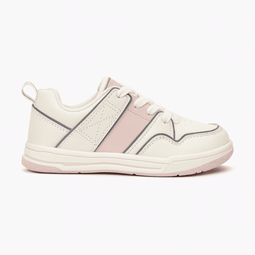 White Lace Up Sneaker Nawao.com