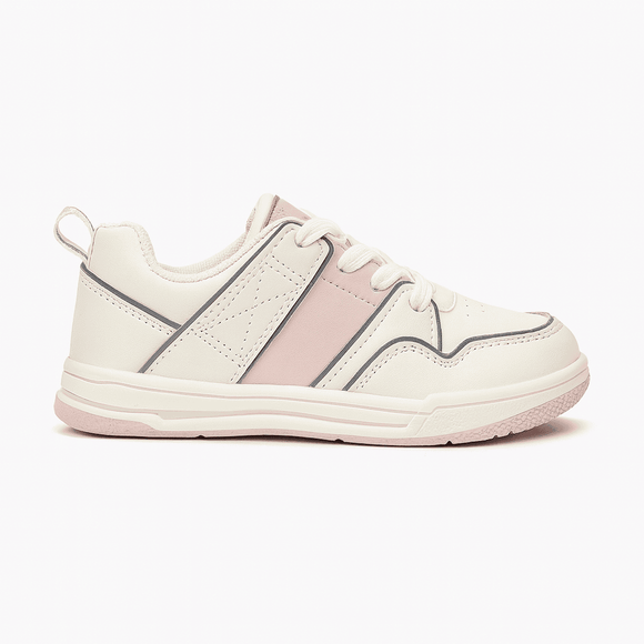 White Lace Up Sneaker Nawao.com
