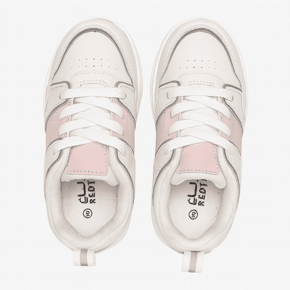 White Lace Up Sneaker Nawao.com