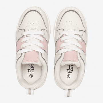 White Lace Up Sneaker Nawao.com