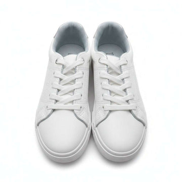 White Lace Up Sneaker White Nawao.com