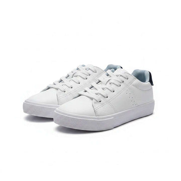 White Lace Up Sneaker White Nawao.com