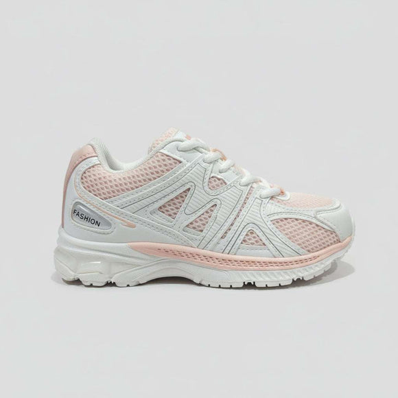 White Lace Up Trainer Nawao.com