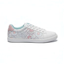 White Lace Up With Floral Print White Nawao.com