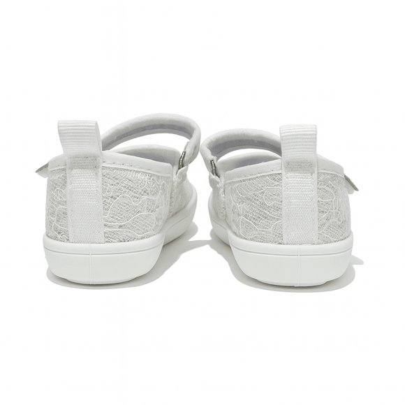 White Lace Velcro Pump Nawao.com