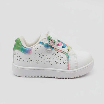 White Laser Cut Sneaker Nawao.com