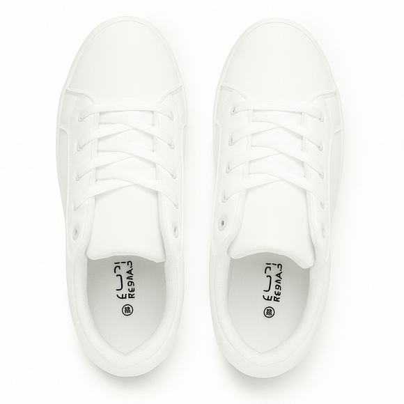 White Laser Cut Sneaker Nawao.com