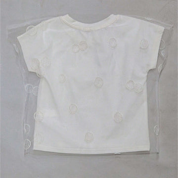 White  Layer Jersey Mesh Top White Nawao.com