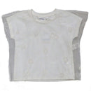 White  Layer Jersey Mesh Top White Nawao.com