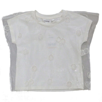 White  Layer Jersey Mesh Top White Nawao.com