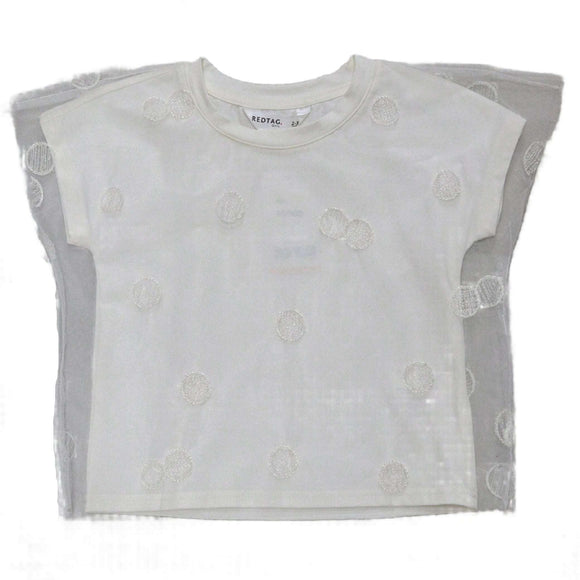 White  Layer Jersey Mesh Top White Nawao.com