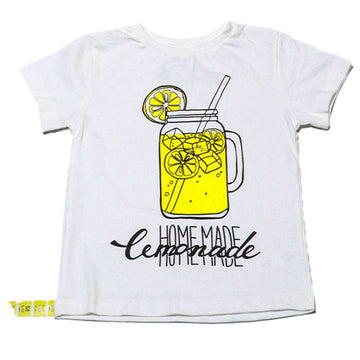 White Lemonade Print TShirt Nawao.com
