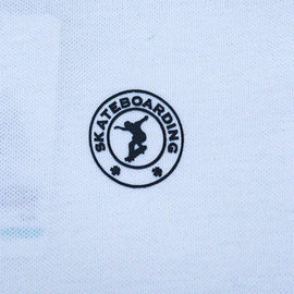 White Mandarin Collar Polo Nawao.com