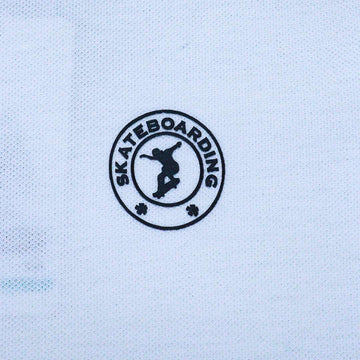 White Mandarin Collar Polo Nawao.com
