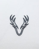 White Mao Collar Polo Shirt With Chest Nawao.com