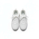 White Material Block Sneakers White Nawao.com