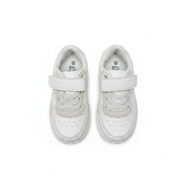 White Material Block Sneakers White S25 Nawao.com