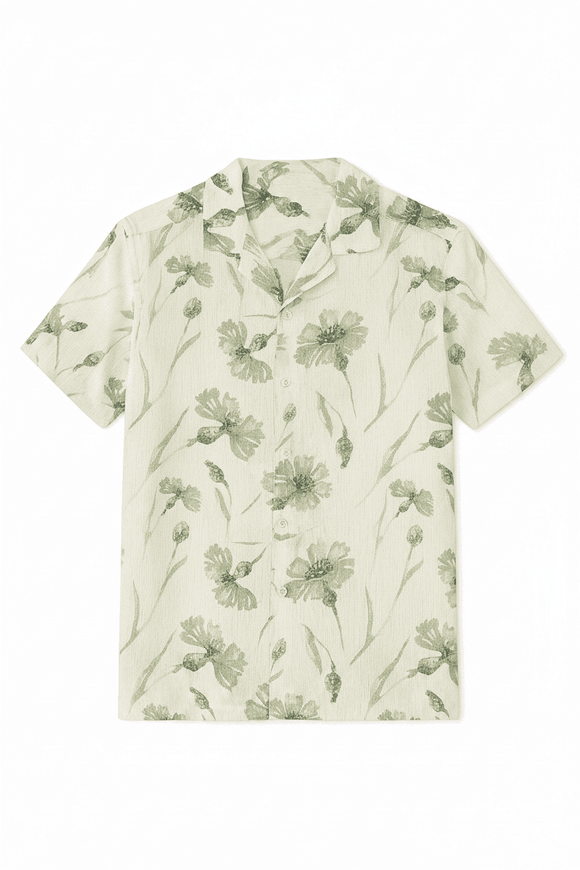 White Men Casual Shirt White Nawao.com