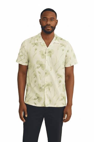 White Men Casual Shirt White Nawao.com