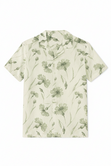 White Men Casual Shirt White Nawao.com