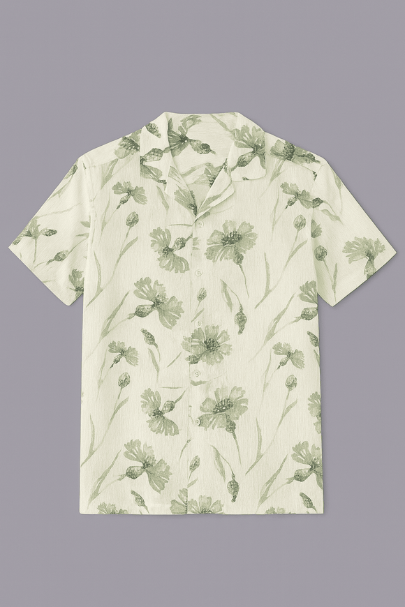 White Men Casual Shirt White Nawao.com