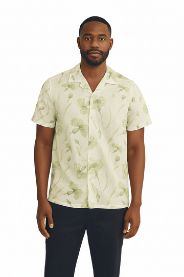 White Men Casual Shirt White Nawao.com