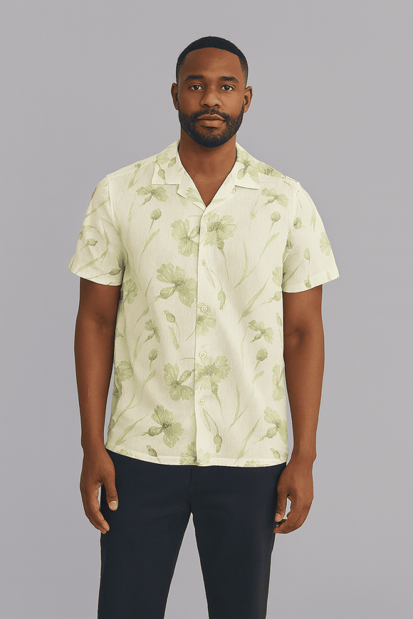 White Men Casual Shirt White Nawao.com