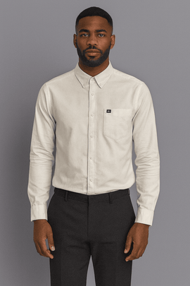 White Mens Casual Shirt Nawao.com