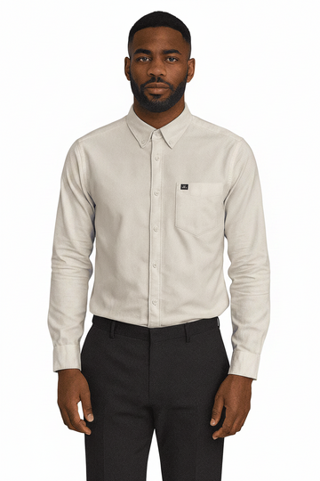 White Mens Casual Shirt Nawao.com