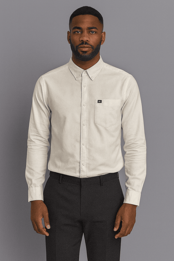 White Mens Casual Shirt Nawao.com