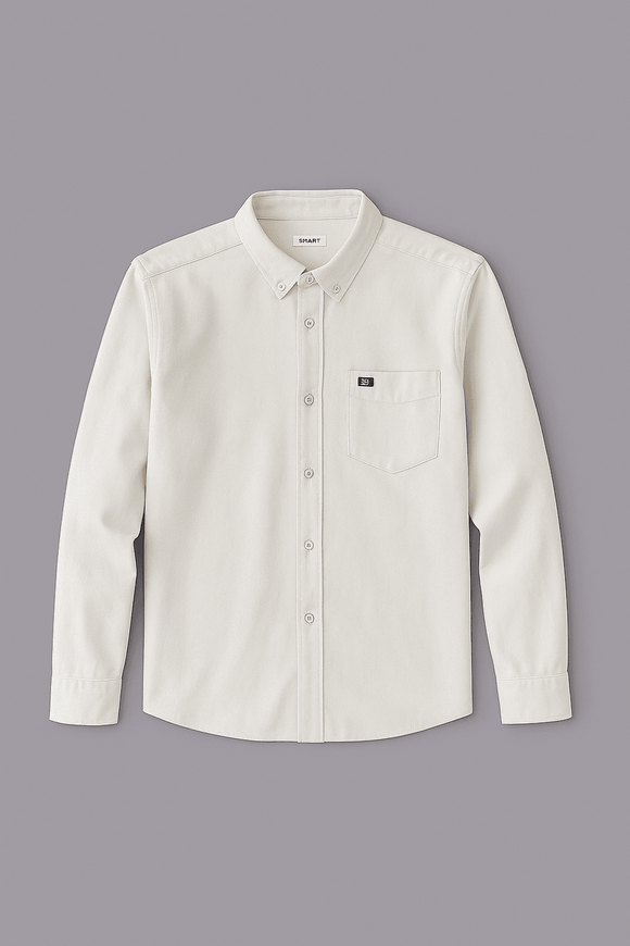 White Mens Casual Shirt Nawao.com