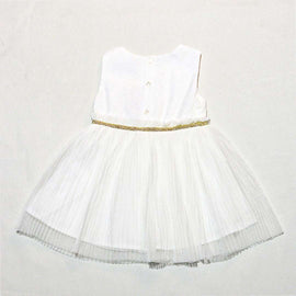 White Mesh Bottom Dress Nawao.com