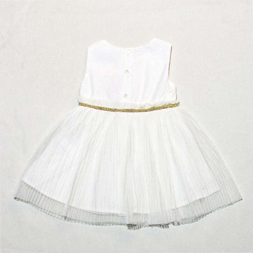 White Mesh Bottom Dress Nawao.com