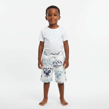 White Mickey Aop Shorts White Nawao.com