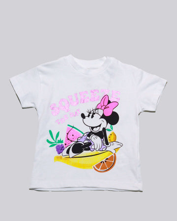 White Mini Mouse Fruits Casual Set Nawao.com