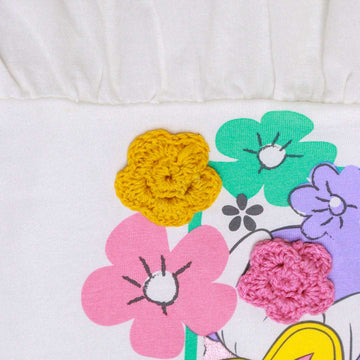 White Minnie Mouse Peplum Jersey Top Nawao.com