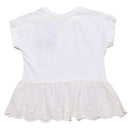 White Minnie Mouse Peplum Jersey Top Nawao.com