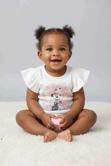 White Minnie Mouse Rib T Shirt White Nawao.com