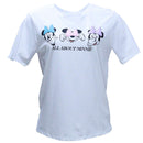 White Minnie Printed T Shirt Nawao.com