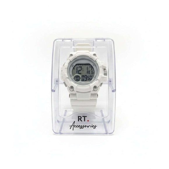 White  Multi Functional Digital Watch Nawao.com