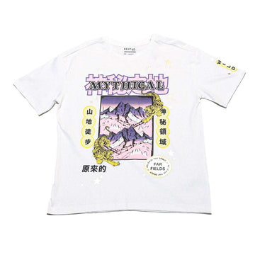 White Mythical Oversize Tee Nawao.com