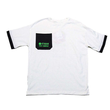 White Naruto Pocket Tee And Back Print Nawao.com