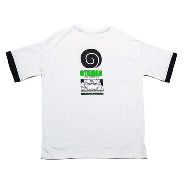 White Naruto Pocket Tee And Back Print Nawao.com