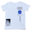 White Nasa Printed Short Sleeve T Shirt White Nawao.com